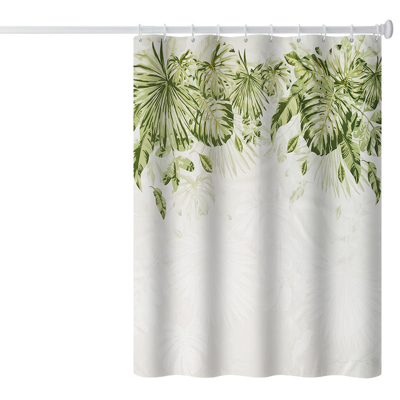 150x180cm Thicken Shower Curtain Plant Pattern Bathroom Polyester Shower Curtain 150x180cm Thicken Shower Curtain Plant Pattern Bathroom Polyester Shower Curtain